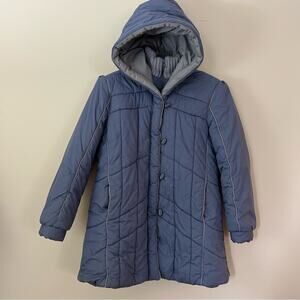 Vintage Country Concepts Purple Heavy  Puffer Hooded Coat Large 1990s